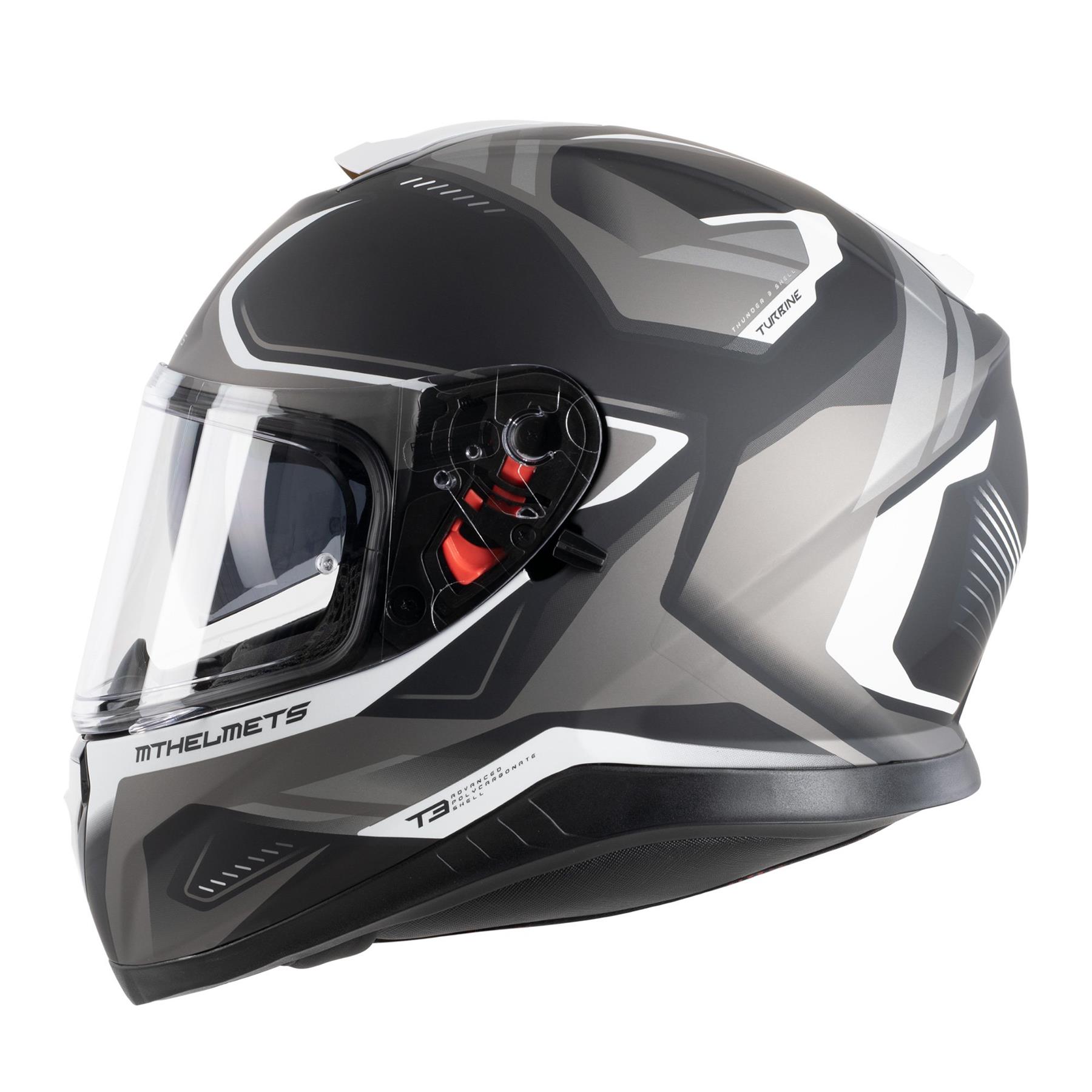 MT Thunder 3 Turbine Full Face Motorcycle Motorbike Matt Graphic Crash Helmet