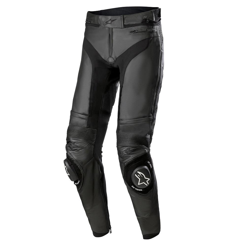 Alpinestars Missile V3 Leather Motorbike Pants Short Black Black