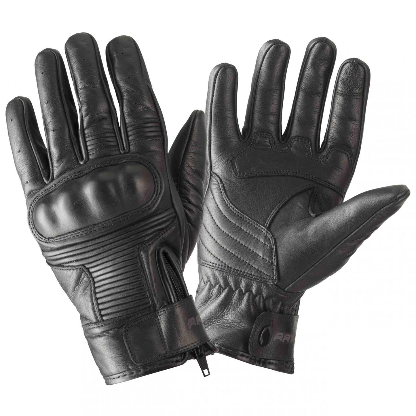 Rayven Vintage Motorcycle Motorbike Touring CE Leather Gloves – Summer Cruiser