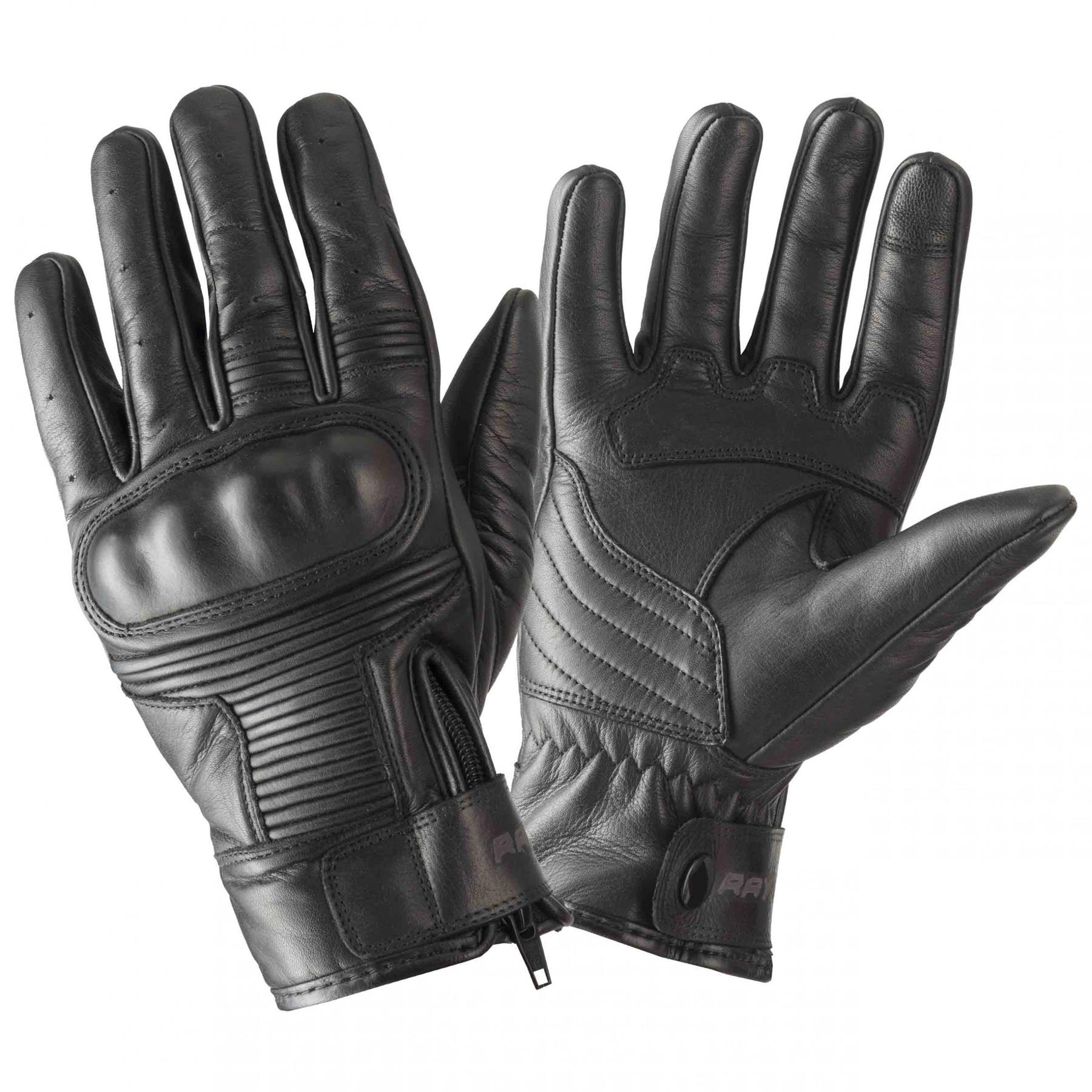 Rayven Vintage Motorcycle Motorbike Touring CE Leather Gloves – Summer Cruiser