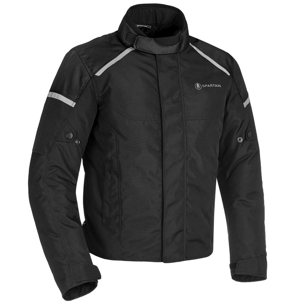 Spartan Short Motorcycle Motorbike WP MS Jacket - Black