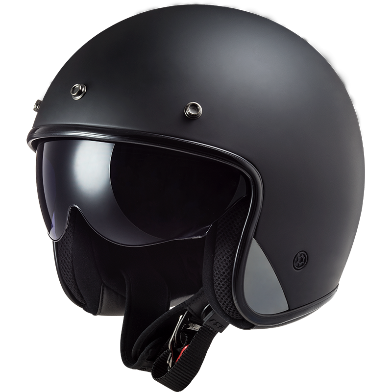 LS2 OF601 BOB Solid Open Face Motorcycle Motorbike Fiber Glass Jet Helmet