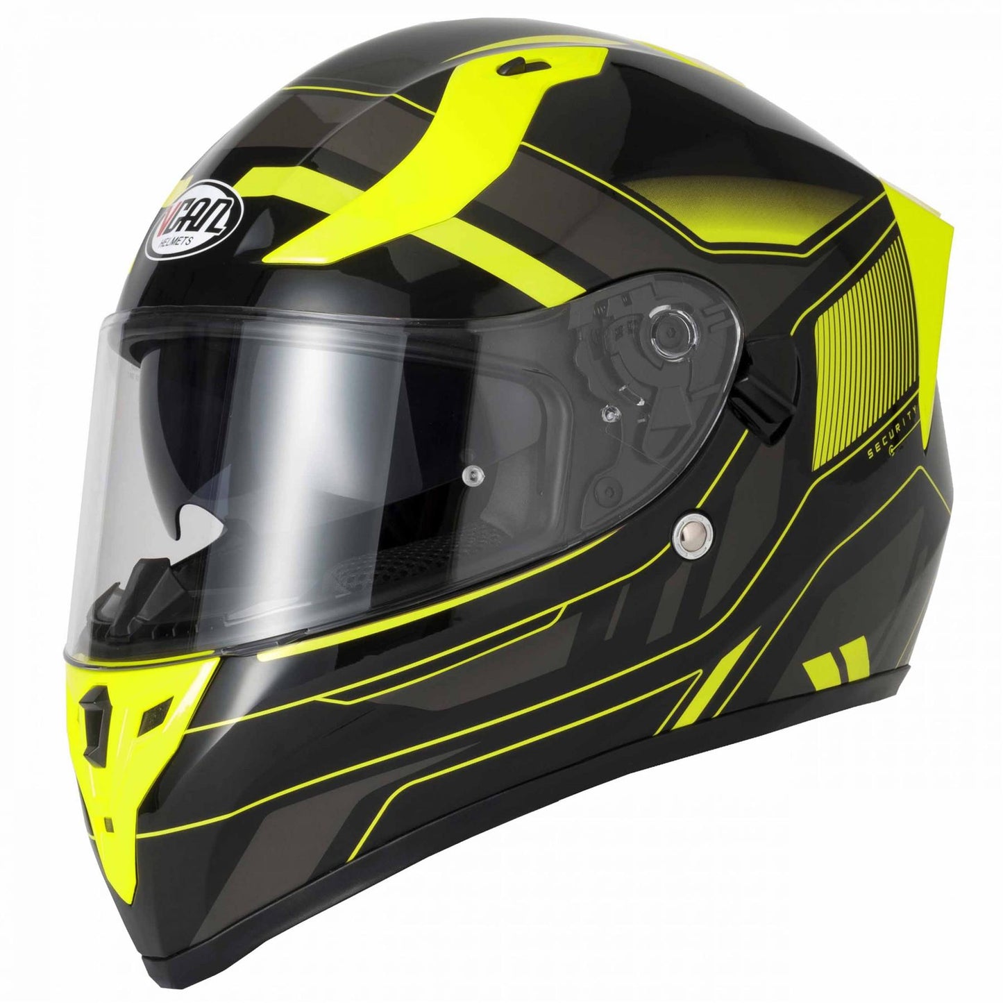 Vcan H128 Motorcycle Quick Release Helvet Helmet - Green/Red/Yellow