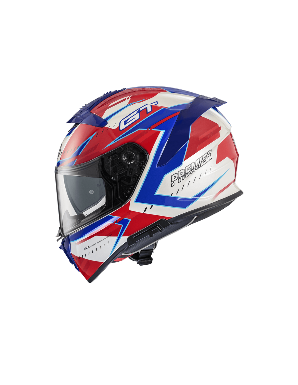 PREMIER DEVIL EV 13 BLUE RED WHITE MOTORBIKE HELMET