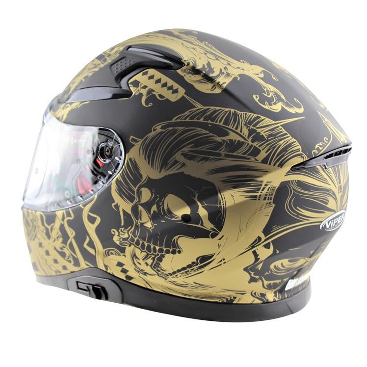 VIPER RSV95 SKULL EDITION MOTORCYCLE FULL FACE HELMET NEAR U