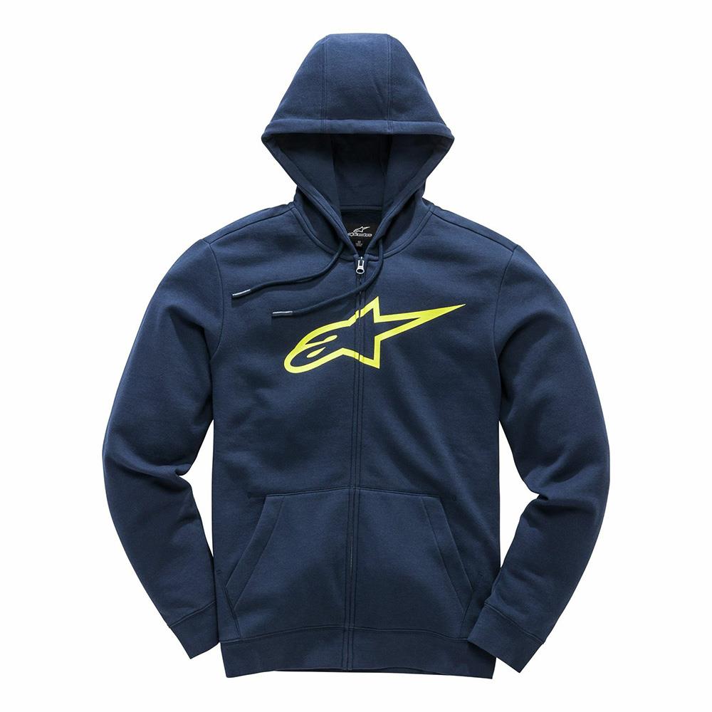 ALPINESTARS AGELESS LI FLEECE MEN'S MOTORCYCLE MOTORBIKE HOODIE ZIPUP HOODIE