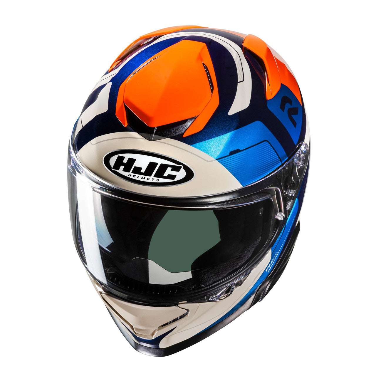 HJC RPHA 71 Motorbike Full Face Helmet Cozad MC27 Blue Orange / Fluo Yellow