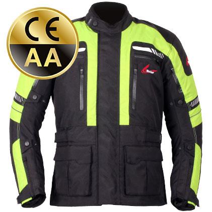 Weise Ottawa Textile Motorcycle Touring Jacket Black/Neon