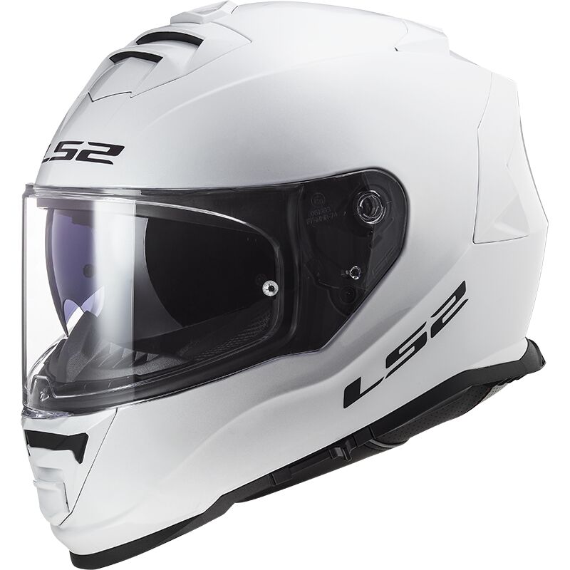 LS2 FF800 Storm II Motorcycle Full Face Helmet Solid White ECE 22.06