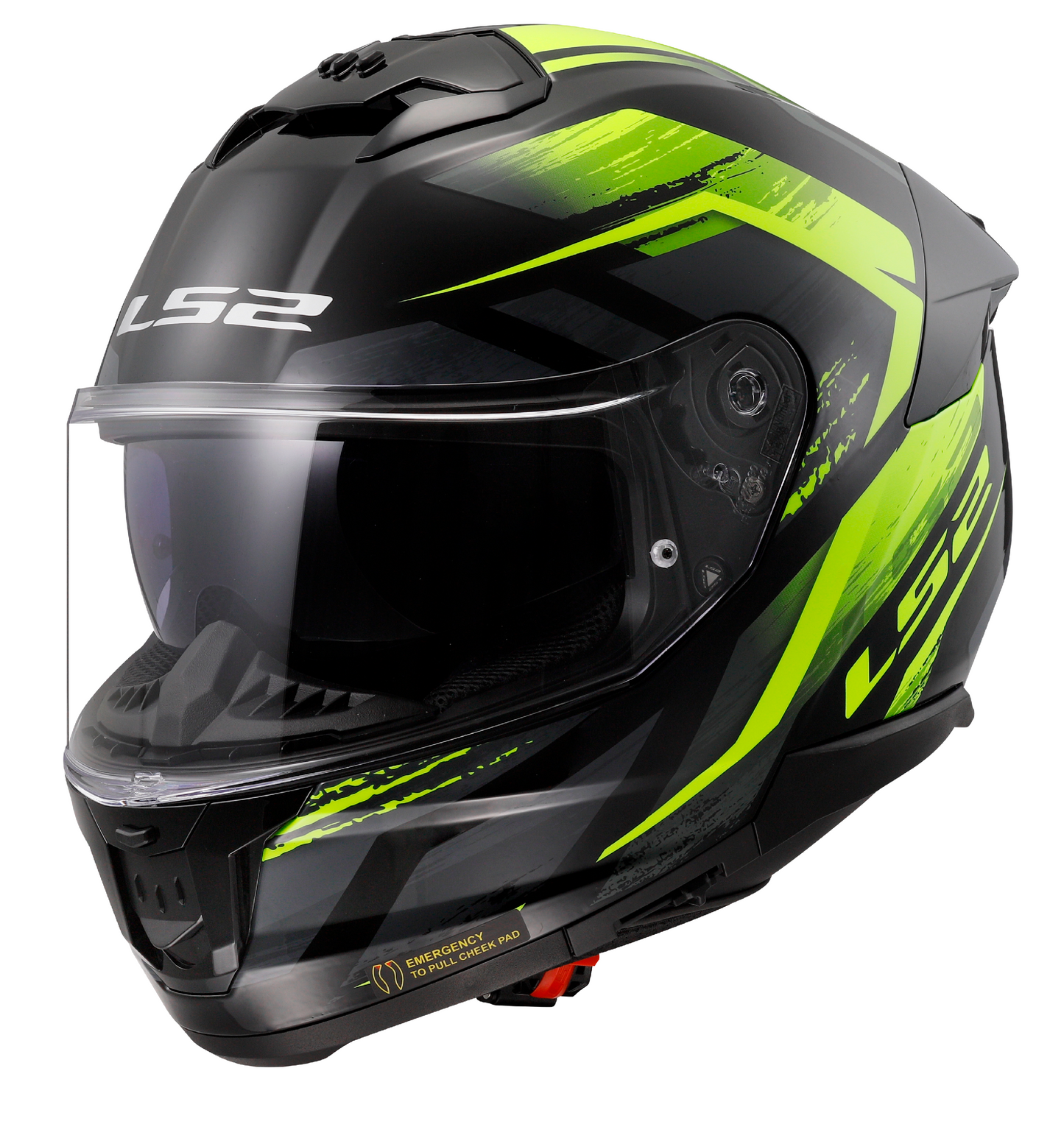 LS2 FF808 Stream II Fury Yellow Full Face Motorcycle Helmet Ece22.06