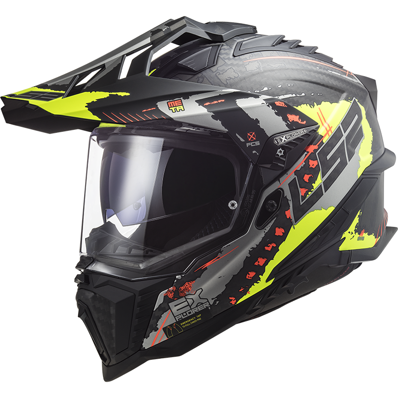 LS2 MX701 C Explorer Carbon Fibre Off Road Full Face MX Helmet Ece22.06