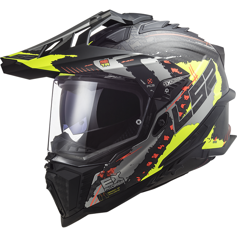 LS2 MX701 C Explorer Carbon Fibre Off Road Full Face MX Helmet Ece22.06