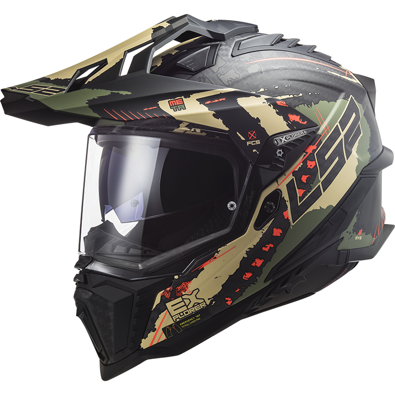 LS2 MX701 C Explorer Carbon Fibre Off Road Full Face MX Helmet Ece22.06