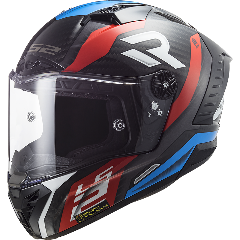 LS2 FF805 Thunder C Supra Red Blue Black Motorcycle Helmet Full Face ECE22.06