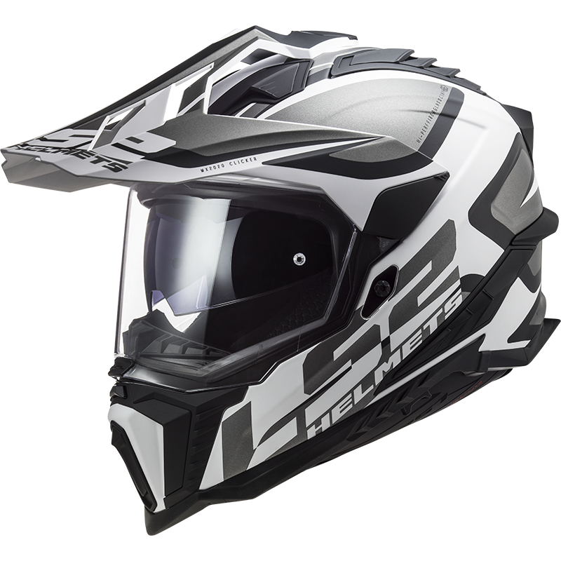 LS2 MX701 Explorer Alter Adventure Motorcycle Helmet Matt Black White