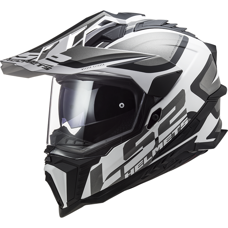 LS2 MX701 Explorer Alter Adventure Motorcycle Helmet Matt Black White