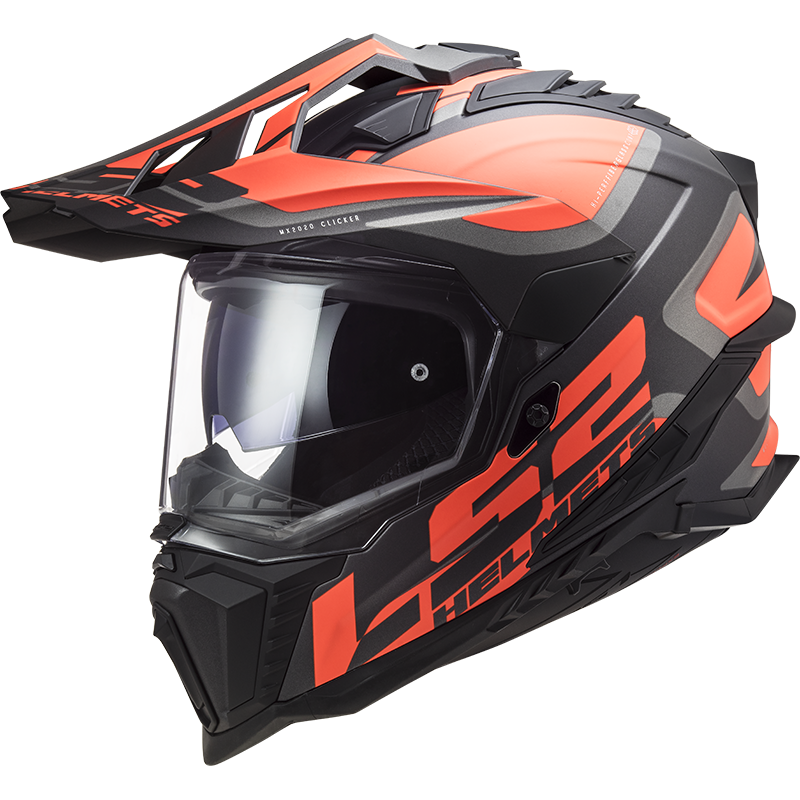 LS2 MX701 Explorer Alter Motorcross Helmet ECE 22.06 Matt Black Orange