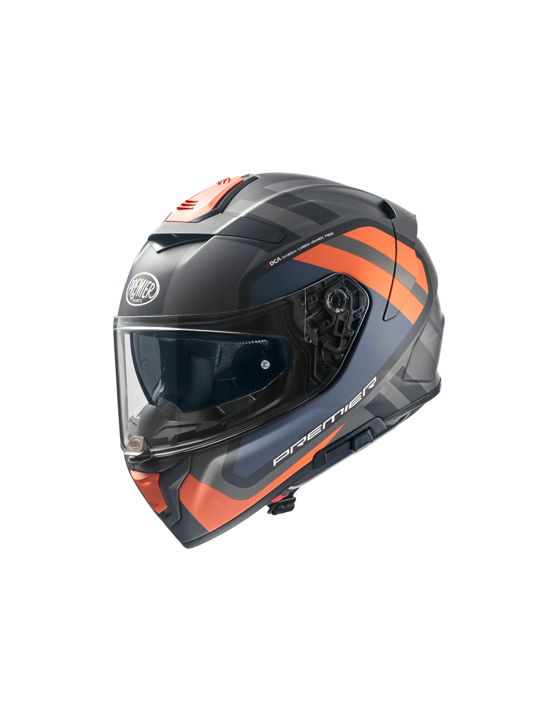 PREMIER DEVIL FZ 93 GUN ORANGE FULL FACE HELMET BLUETOOTH READY