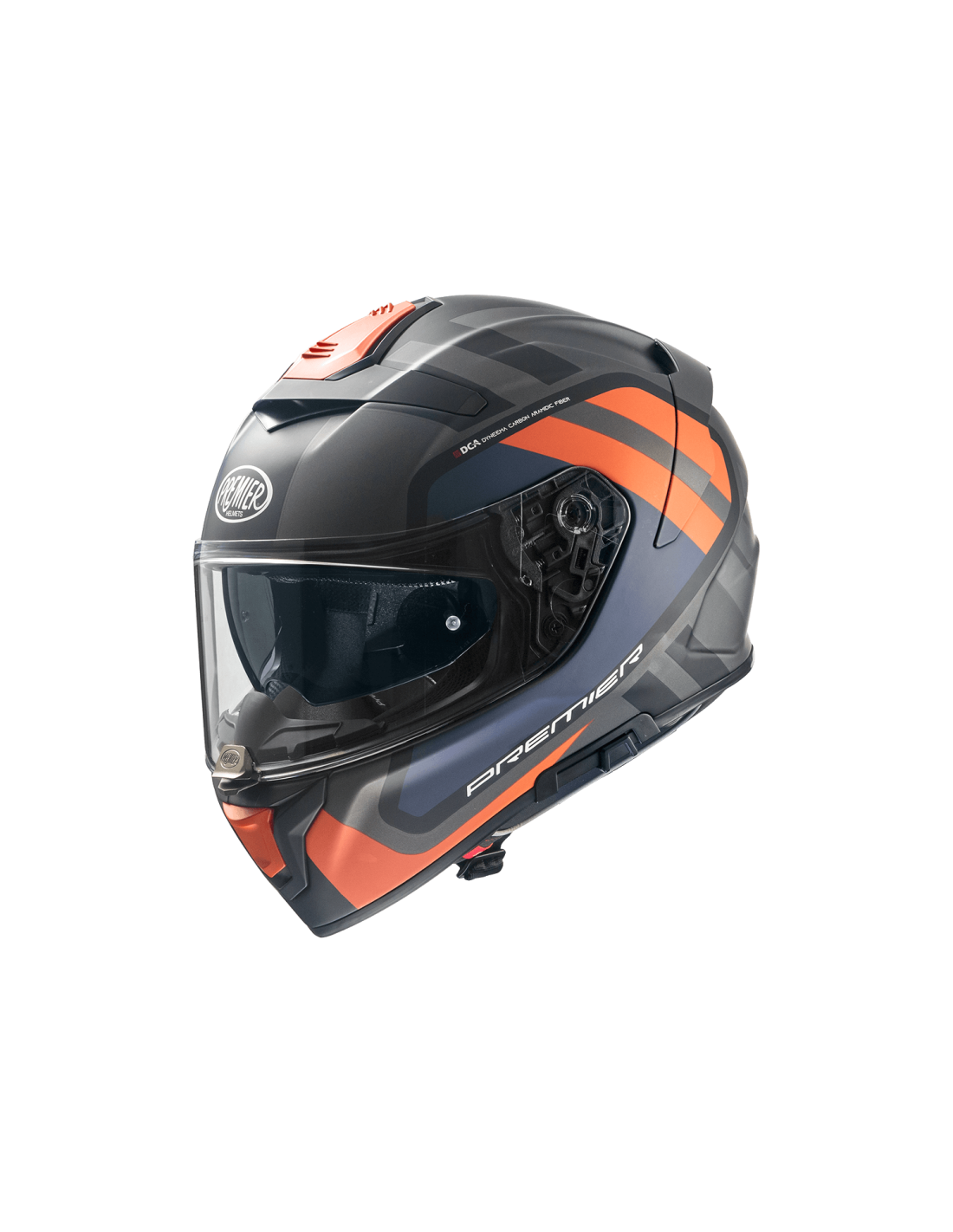 PREMIER DEVIL FZ 93 GUN ORANGE FULL FACE HELMET BLUETOOTH READY