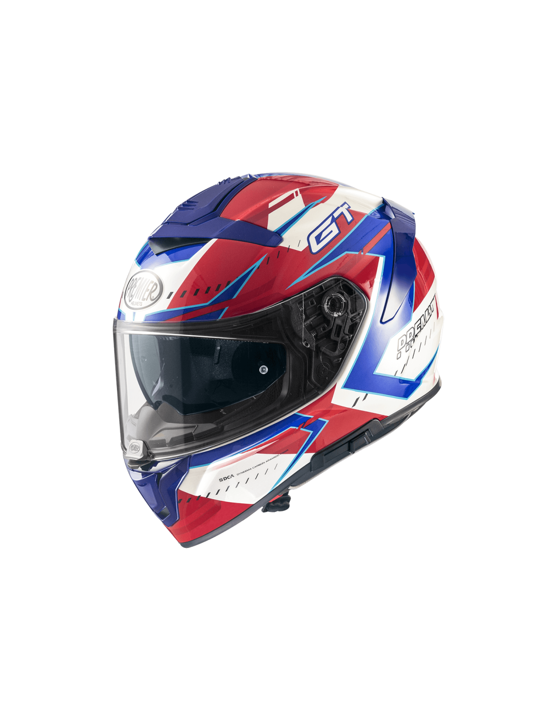 PREMIER DEVIL EV 13 BLUE RED WHITE MOTORBIKE HELMET