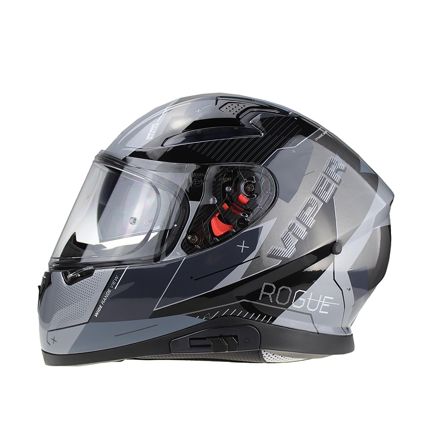 VIPER RSV95 ROGUE BLACK GREY FULL FACE STREET MOTORBIKE MOTORCYCLE HELMET UK