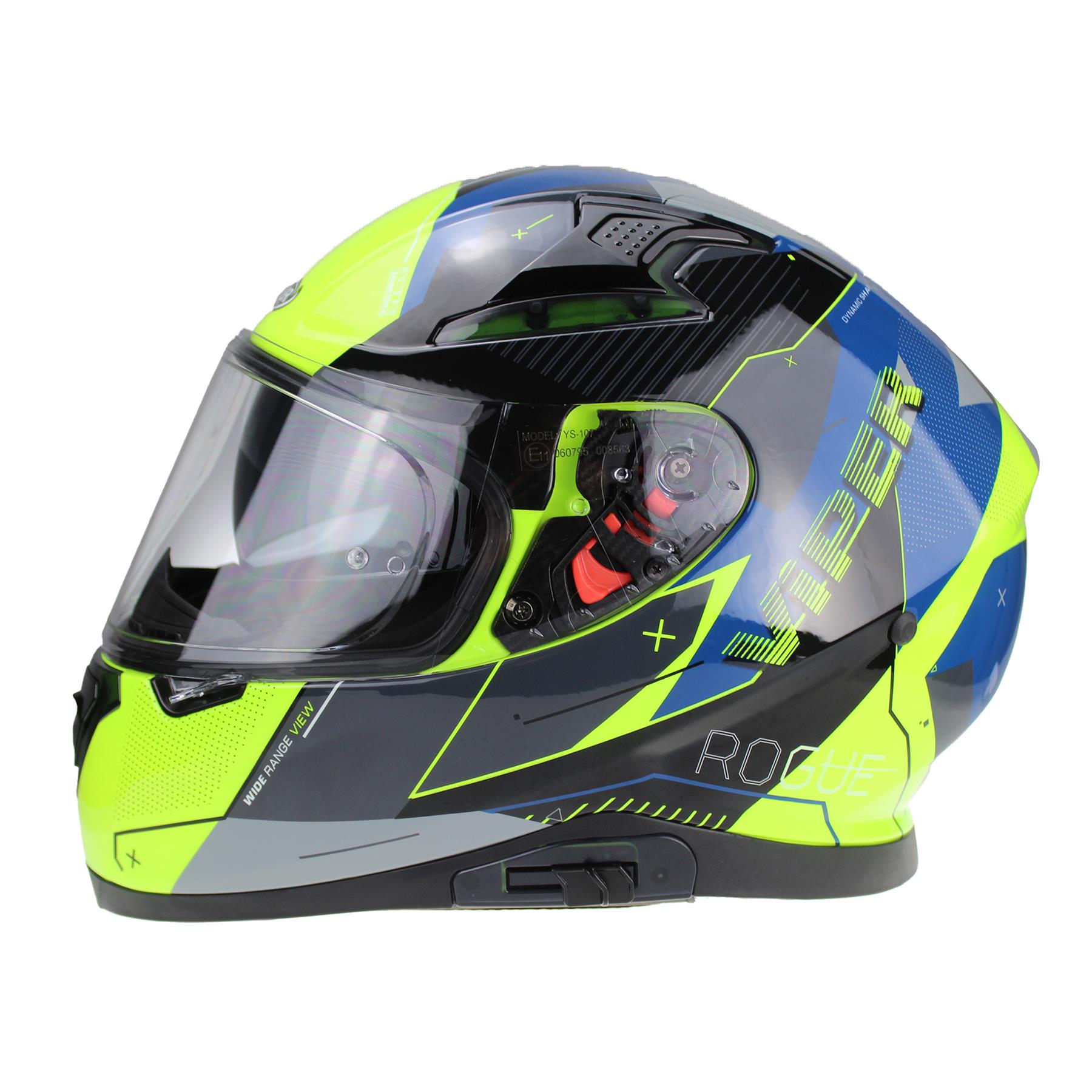 VIPER RSV95 ROGUE BLACK BLUE FULL FACE ROAD CRASH MOTORBIKE MOTORCYCLE HELMET