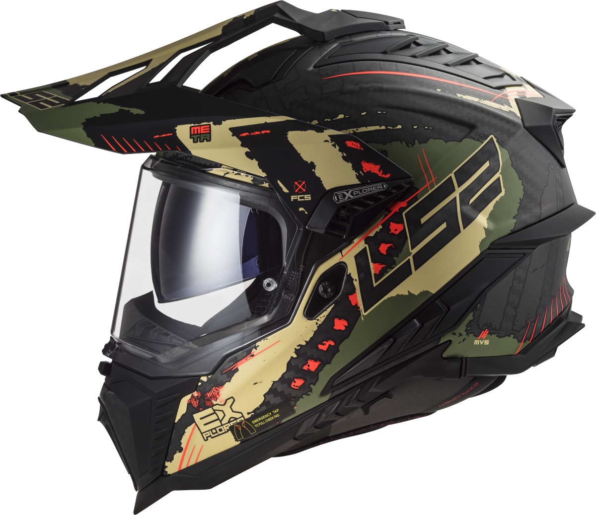 LS2 MX701 C Explorer Carbon Fibre Off Road Full Face MX Helmet Ece22.06