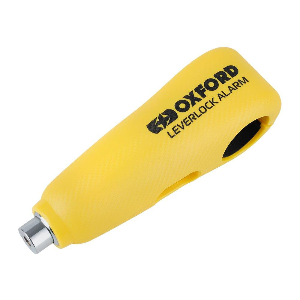 Oxford Motorcycle Motorbike Lever Lock Alarm - Yellow