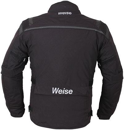 Weise Atlas Black Textile Thermal Waterproof Motorcycle Rider Jacket