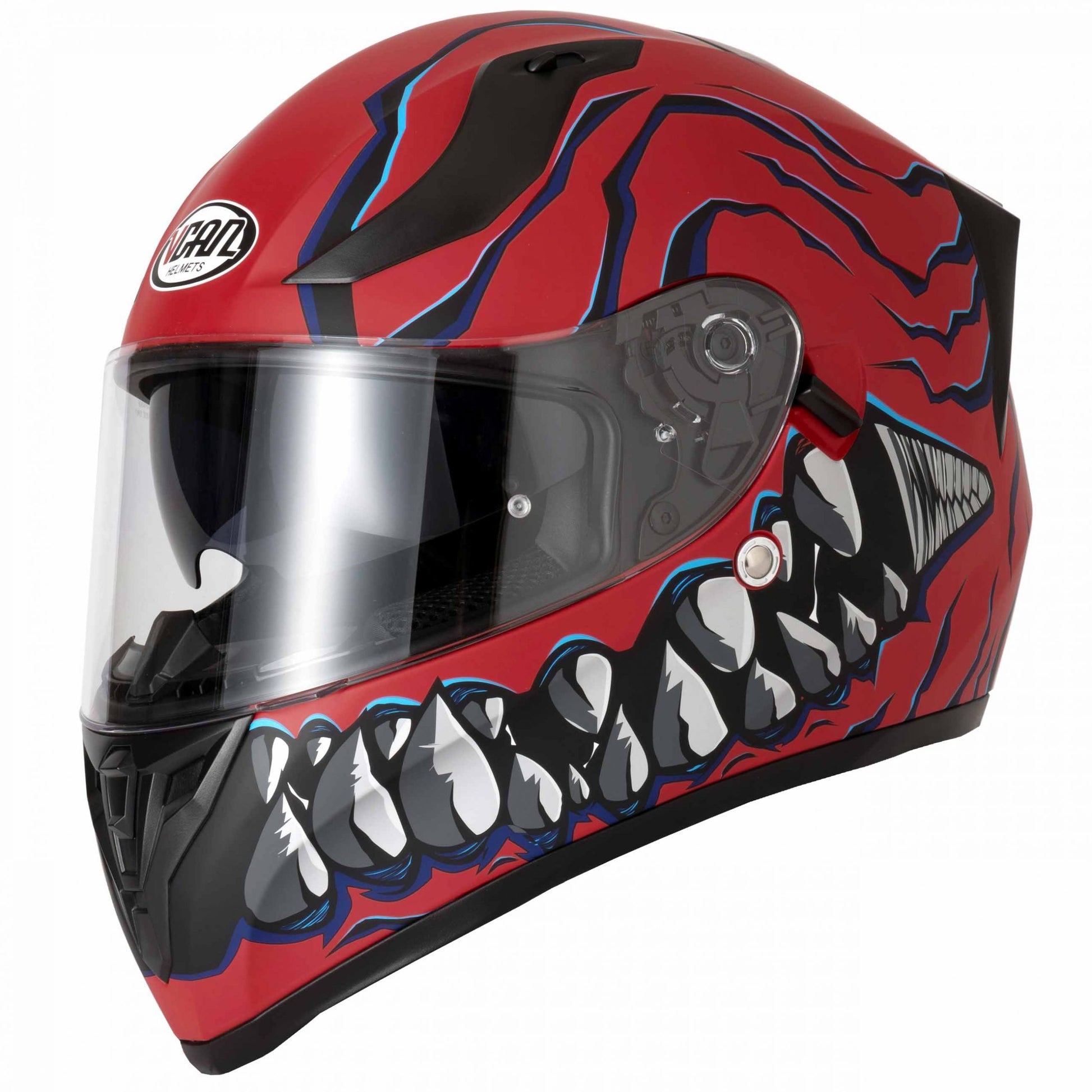 VCAN H128 Mordhi Red Full Face Motorcycle Helmet-Mordhi Red 2024