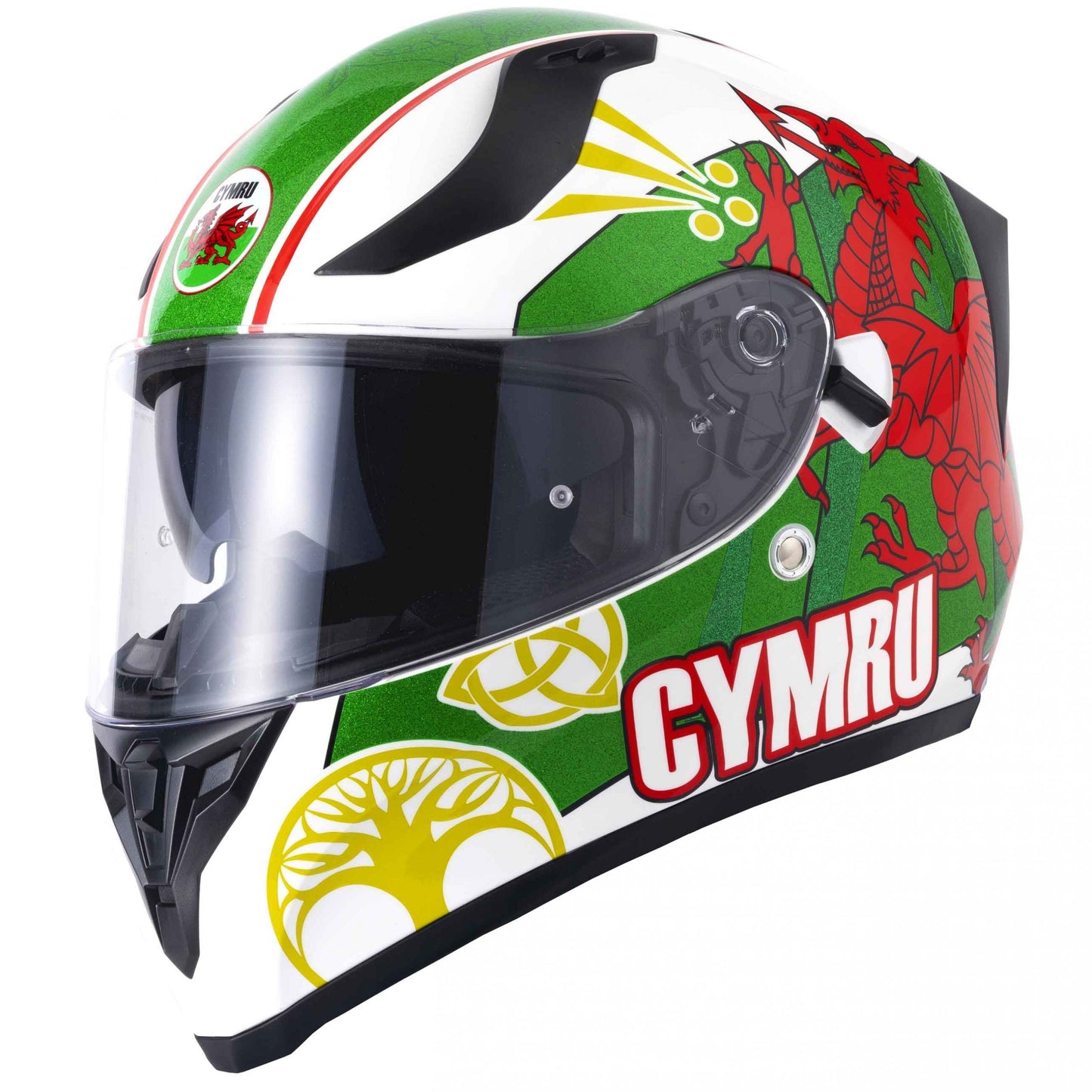 VCAN H128 Wales Full Face Motorcycle Helmet- Wales 2024