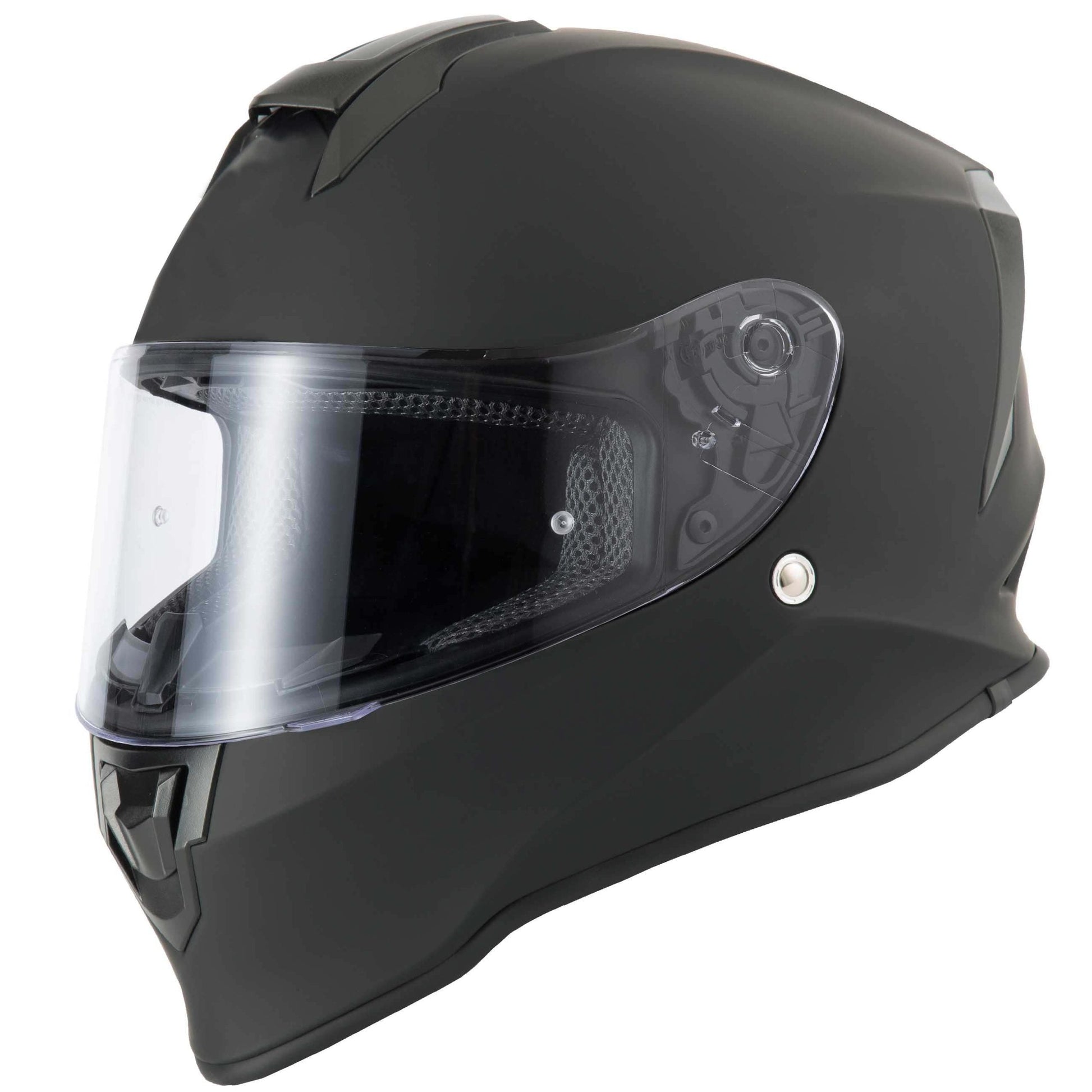 VCAN H151 Matt Black Full Face Motorcycle Helmet- Matt Black 2024