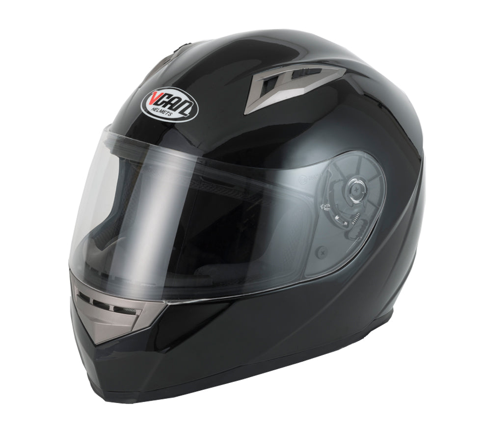 VCAN V158 Gloss Black Full Face Motorcycle Helmet-2024