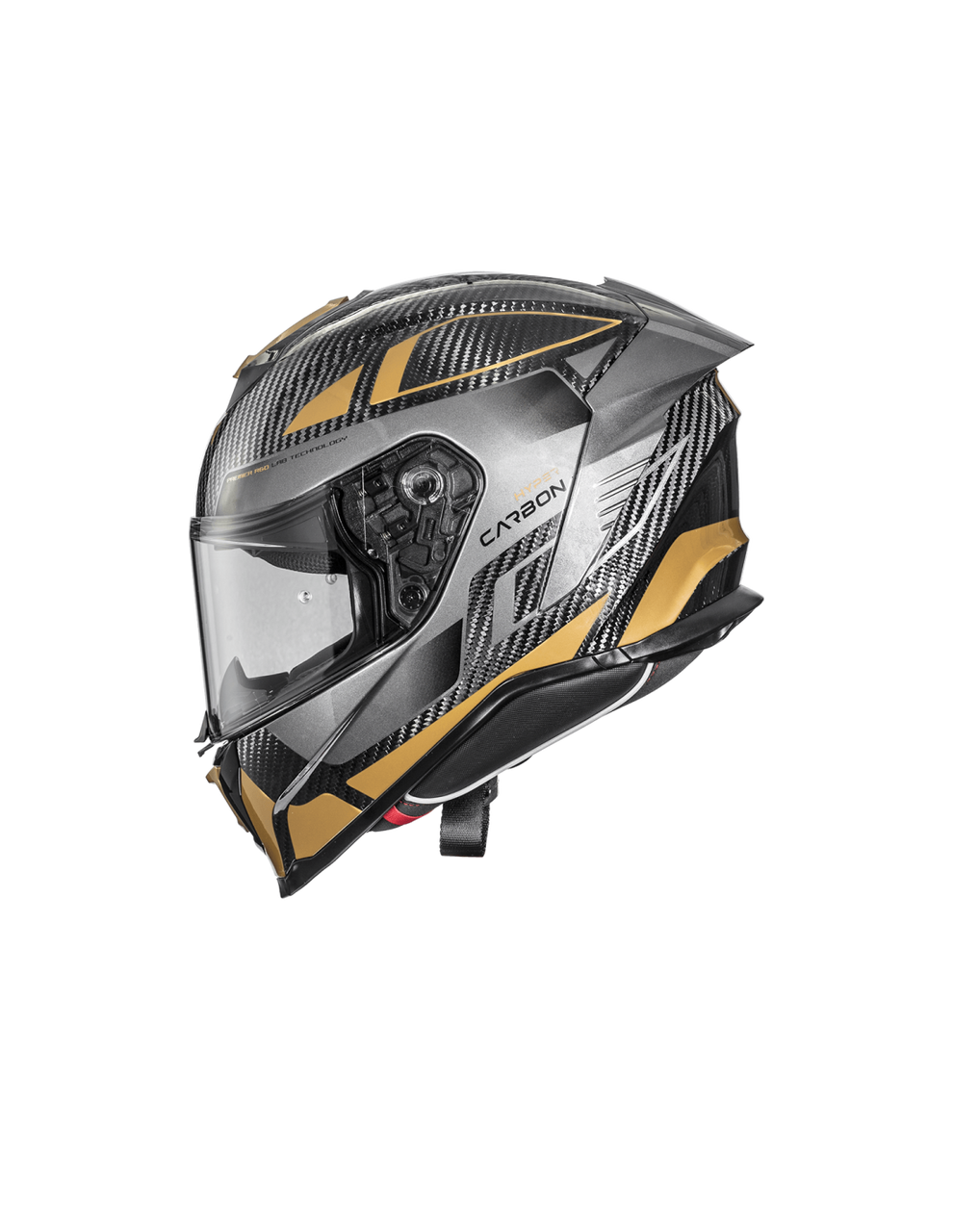 Premier Hyper Carbon TK 19 Gold Full Face Motorbike Helmet