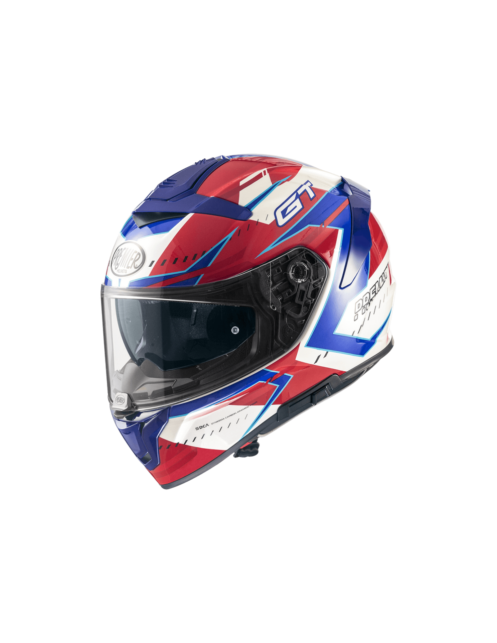 PREMIER DEVIL EV 13 BLUE RED WHITE MOTORBIKE HELMET