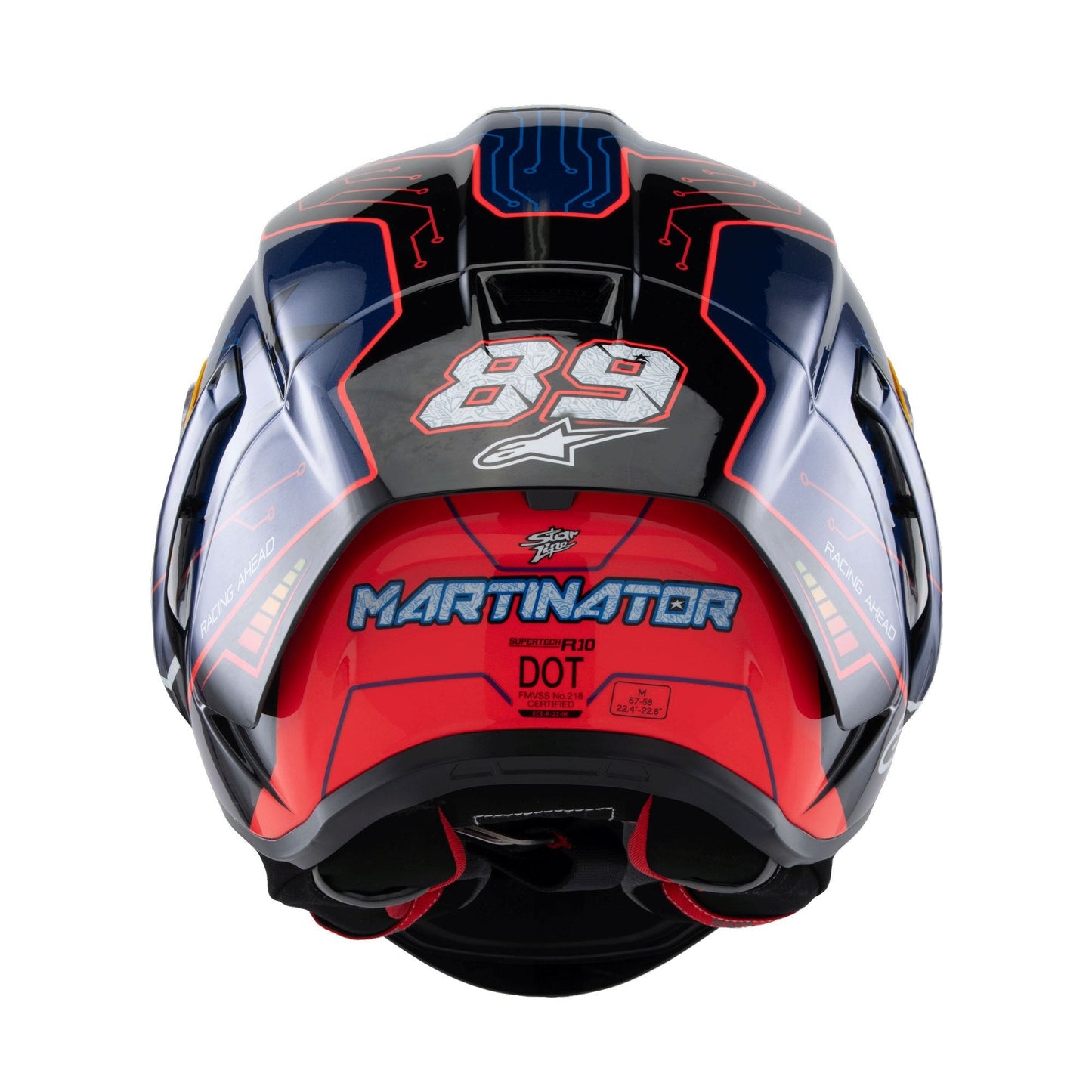 Alpinestars Supertech R10 Martinator R01 Full Face Motorcycle Helmet | Blue, Purple & Red Gloss Finish