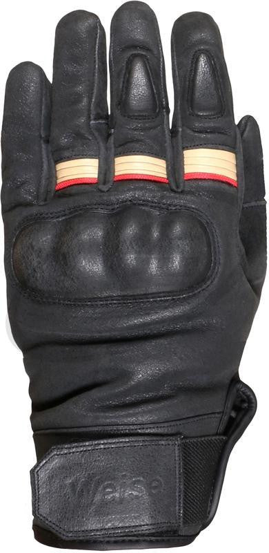 Weise Detroit Stylish Full Grain Leather Motorcycle Gloves