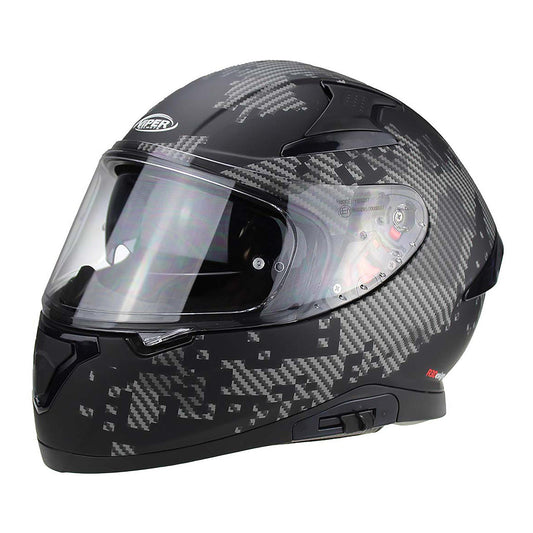 VIPER RSV95 FULL FACE MOTORBIKE HELMET BLACK MOTORCYCLE HELMET NEAR ME UK