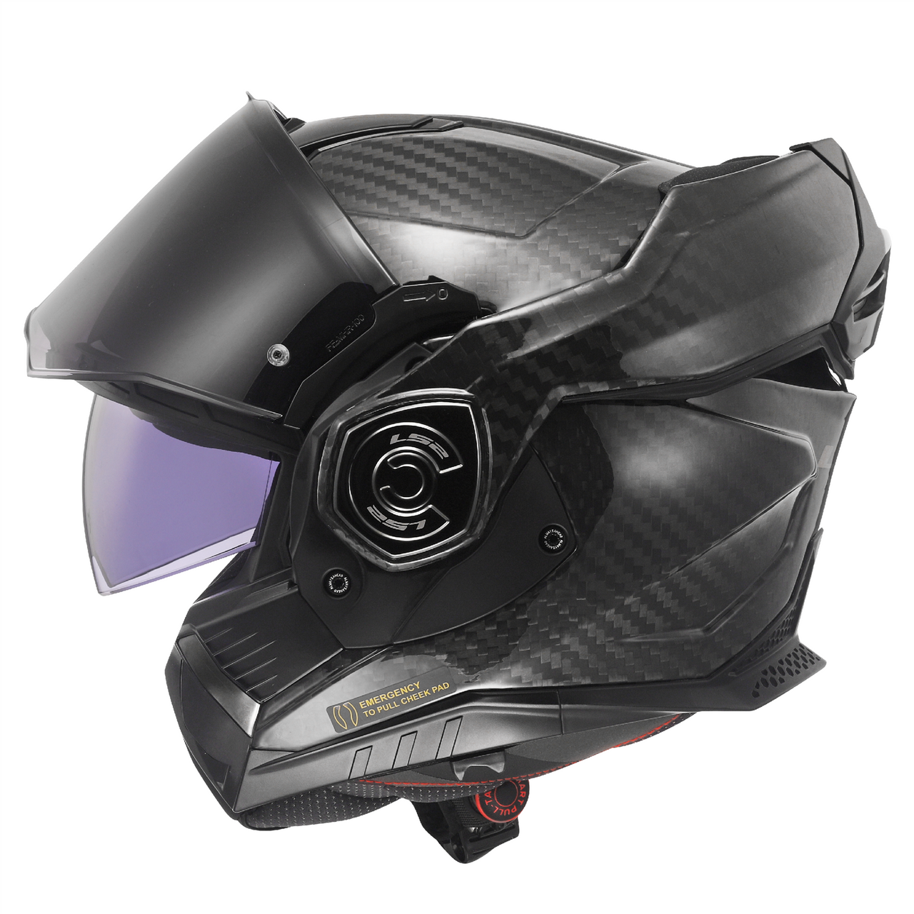 LS2 FF901 Advant X Modular Carbon Fibre Flip Front Full Face Motorbike Helmet