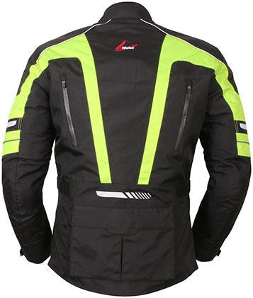 Weise Ottawa Textile Motorcycle Touring Jacket Black/Neon