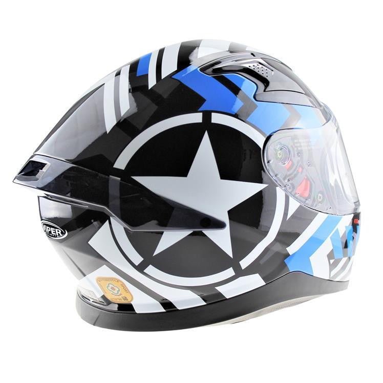 VIPER RSV95 PATROIT FULL FACE MOTORBIKE MOTORCYCLE HELMET