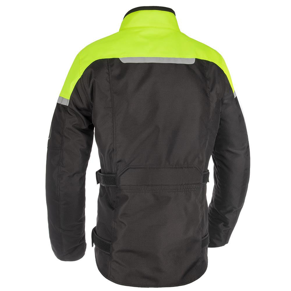 Spartan Long WP Men's Motorcycle Motorbike Jacket - Black/Fluo