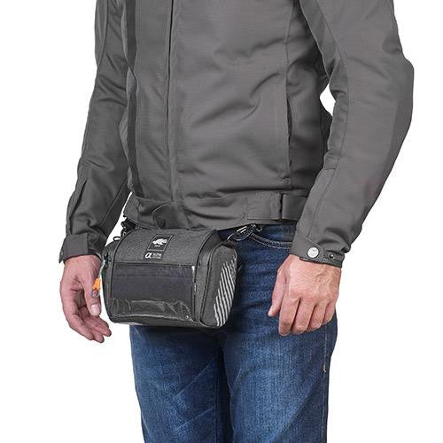 Handlebar Bag with smart phone holder - Dark Grey - Alpha range