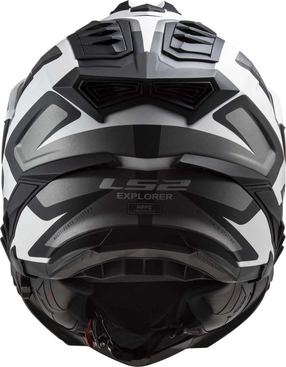 LS2 MX701 Explorer Alter Adventure Motorcycle Helmet Matt Black White