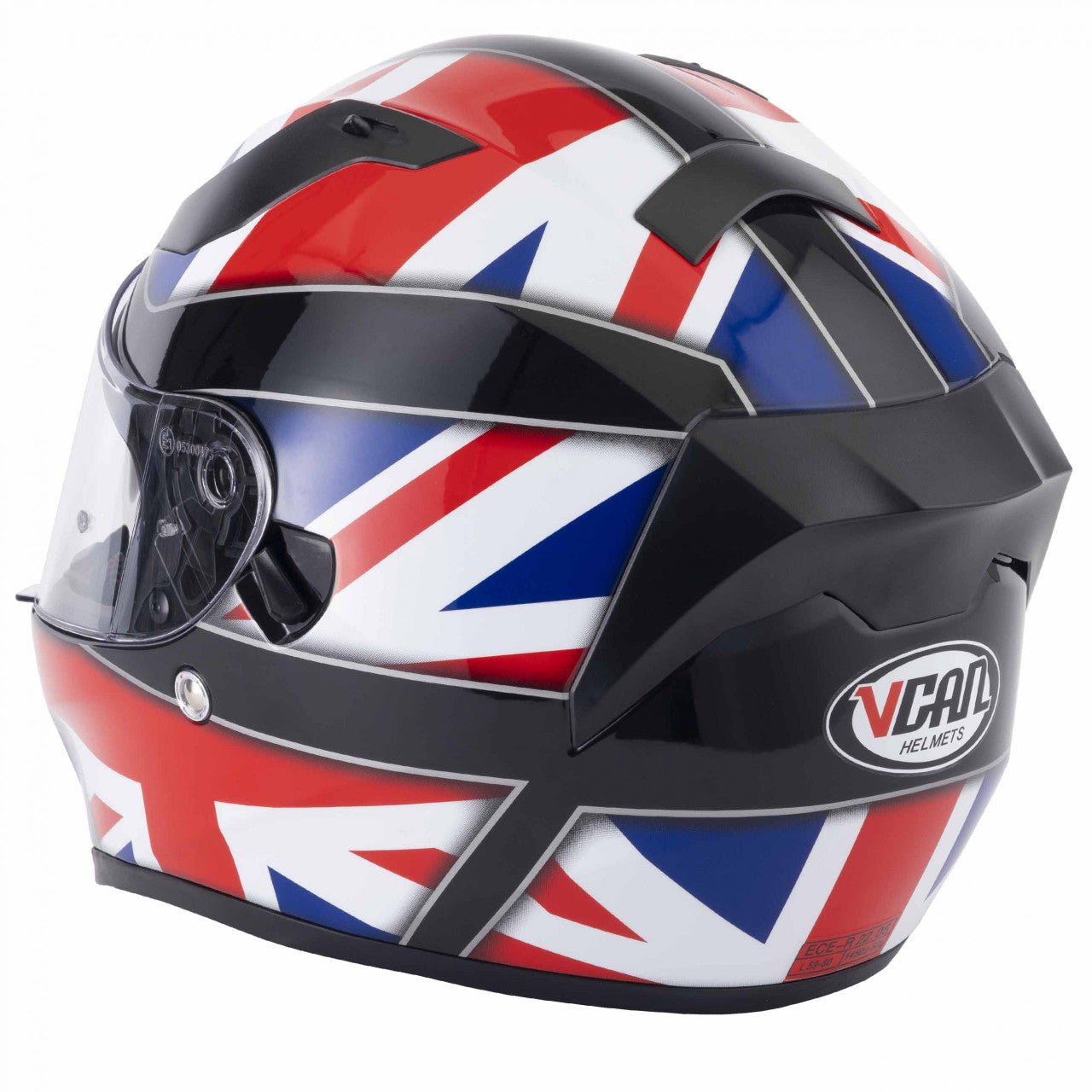 VCAN H128 Union Jack Full Face Motorcycle Helmet- Union Jack 2024