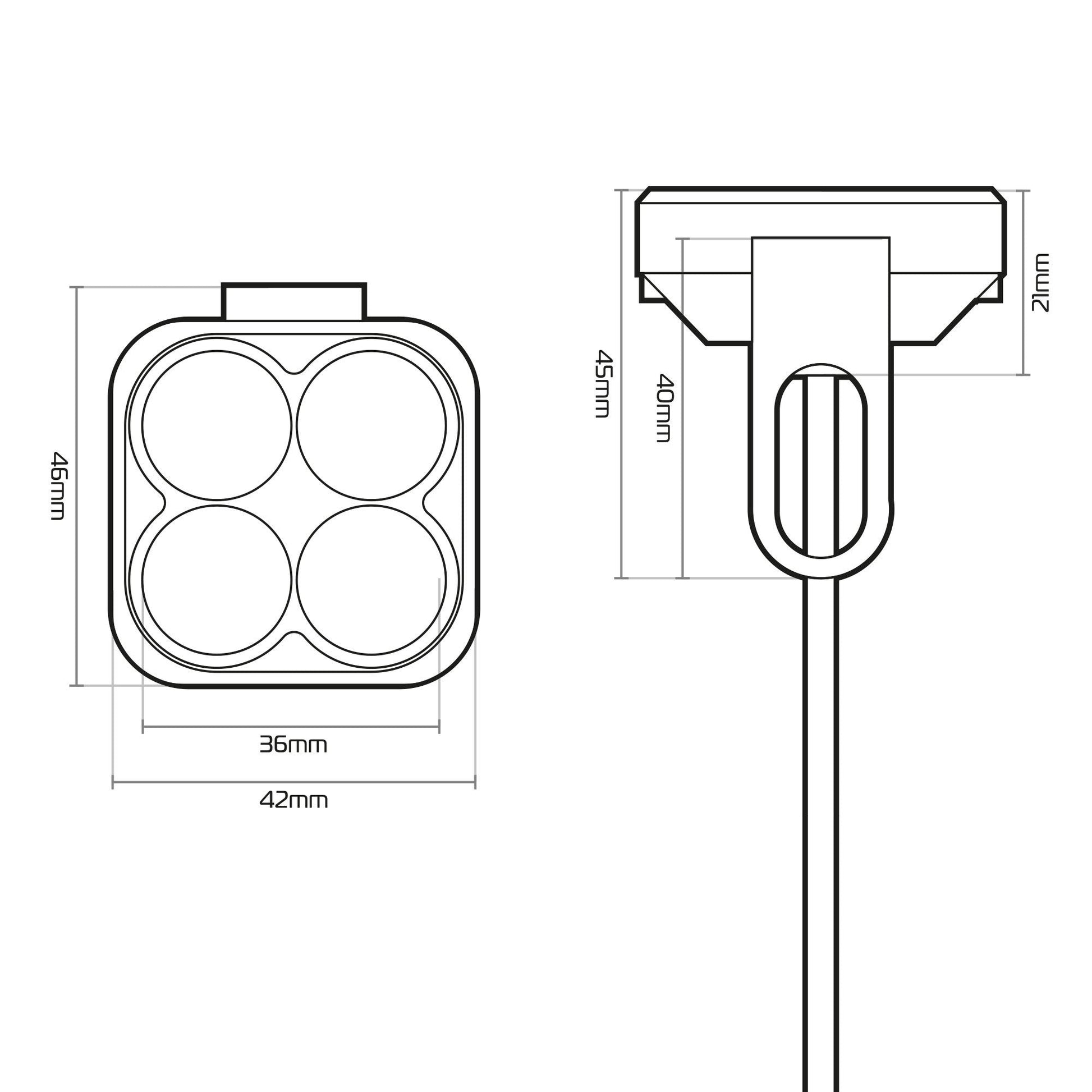 Oxford Cube Light Compact High-Intensity Motorcycle Light