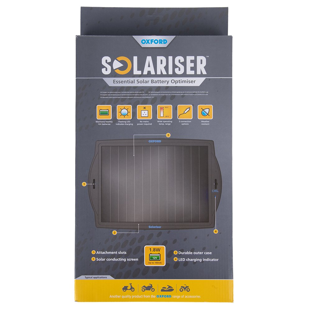 Oxford Solariser - Eco-Friendly Solar Battery Charger for 12V Vehicles