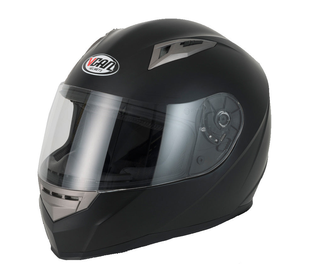 VCAN V158 Matt Black Full Face Motorcycle Helmet-2024