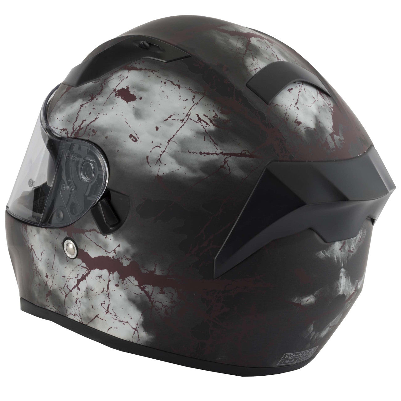 VCAN H128 Rage Full Face Motorcycle Helmet- Rage Graphic 2024