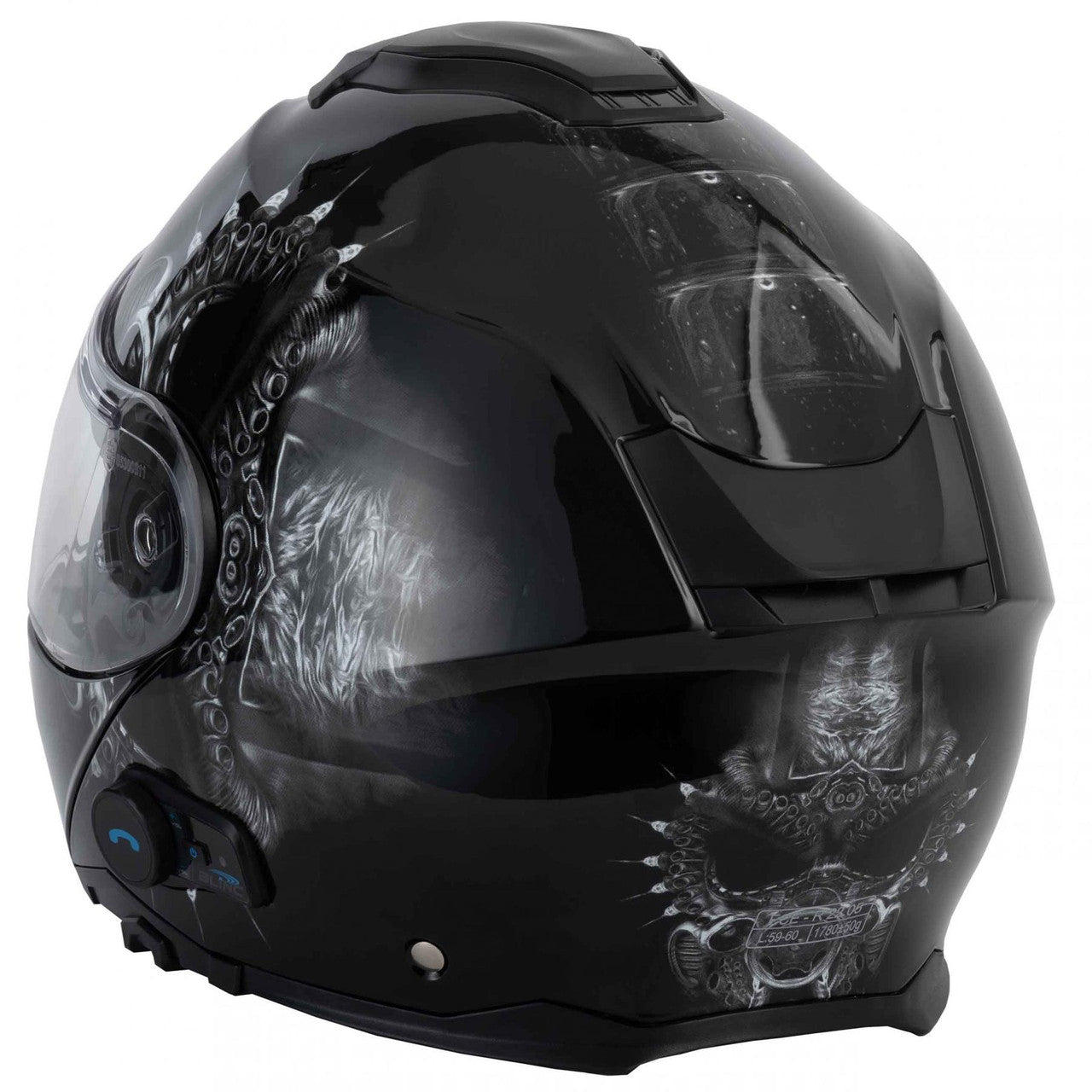 Vcan V272 Flip Up Motorcycle Blinc A4 Bluetooth Helmet